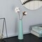 Uniquewise 8 Inch Contemporary Ceramic Cone Shape Table Vase Modern Pastel Colored Flower Holder, Green QI004359.GN - alternate 2